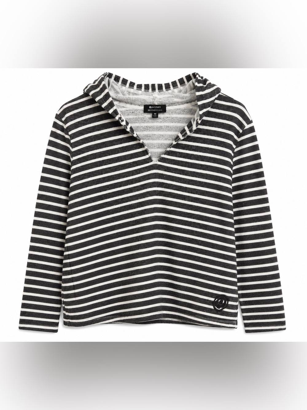 Pure Barre x Beyond Yoga Striped Hoodie Pullover Medium